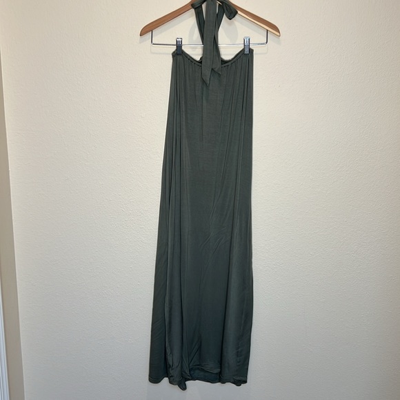 Ella Moss Tie Neck Maxi Sage Green Sz XS - Picture 3 of 8